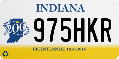 IN license plate 975HKR