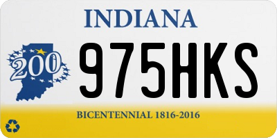 IN license plate 975HKS