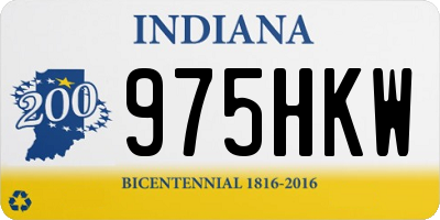 IN license plate 975HKW