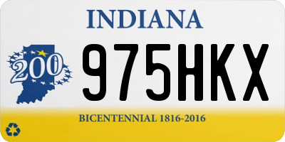 IN license plate 975HKX
