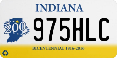 IN license plate 975HLC
