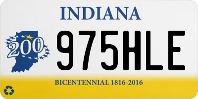 IN license plate 975HLE