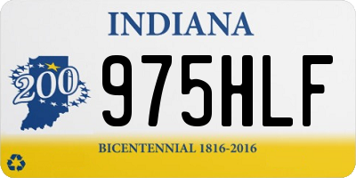 IN license plate 975HLF