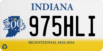 IN license plate 975HLI