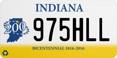 IN license plate 975HLL