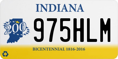 IN license plate 975HLM