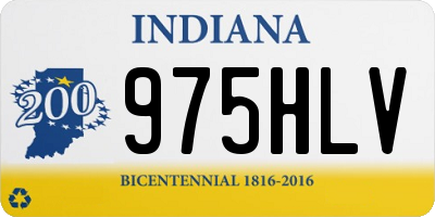 IN license plate 975HLV