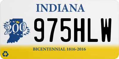 IN license plate 975HLW