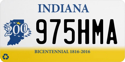 IN license plate 975HMA