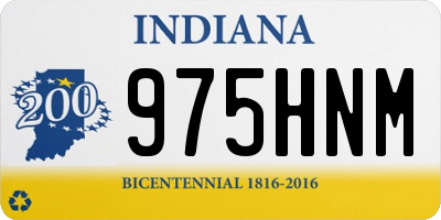 IN license plate 975HNM