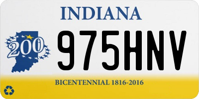 IN license plate 975HNV