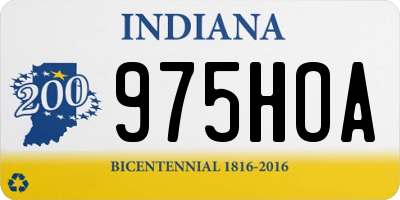 IN license plate 975HOA