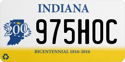 IN license plate 975HOC