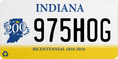 IN license plate 975HOG