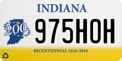IN license plate 975HOH