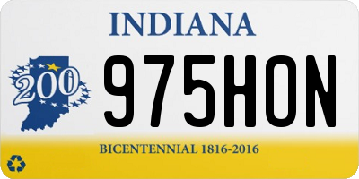 IN license plate 975HON