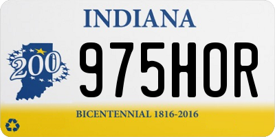 IN license plate 975HOR