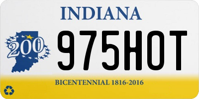 IN license plate 975HOT