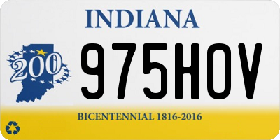 IN license plate 975HOV