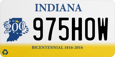 IN license plate 975HOW