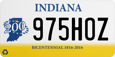 IN license plate 975HOZ