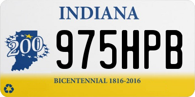 IN license plate 975HPB