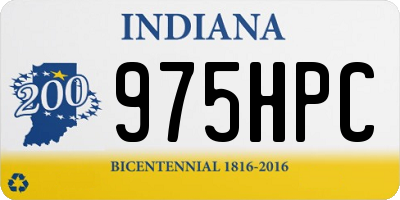 IN license plate 975HPC