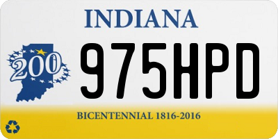 IN license plate 975HPD