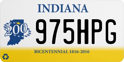 IN license plate 975HPG