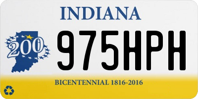 IN license plate 975HPH