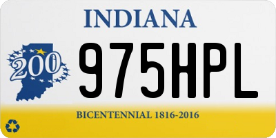 IN license plate 975HPL