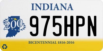 IN license plate 975HPN