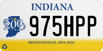 IN license plate 975HPP
