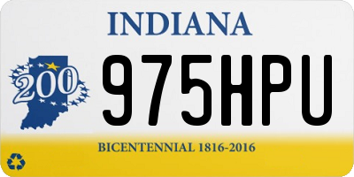 IN license plate 975HPU