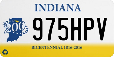 IN license plate 975HPV