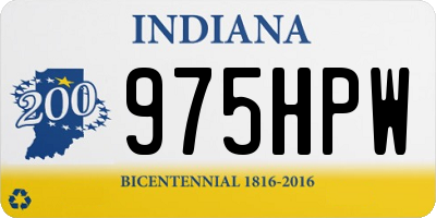 IN license plate 975HPW