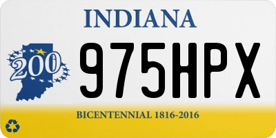 IN license plate 975HPX