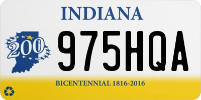 IN license plate 975HQA
