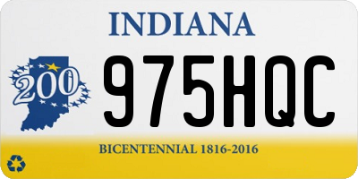 IN license plate 975HQC