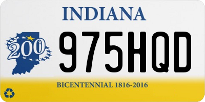 IN license plate 975HQD