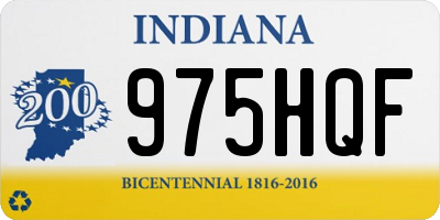 IN license plate 975HQF