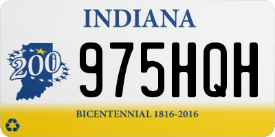 IN license plate 975HQH