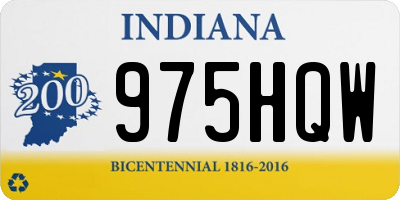 IN license plate 975HQW