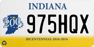 IN license plate 975HQX