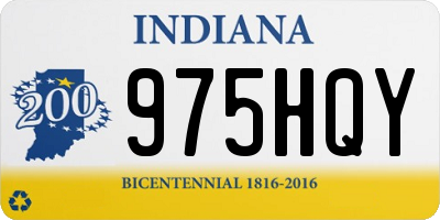 IN license plate 975HQY