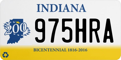 IN license plate 975HRA
