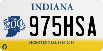 IN license plate 975HSA