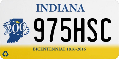 IN license plate 975HSC