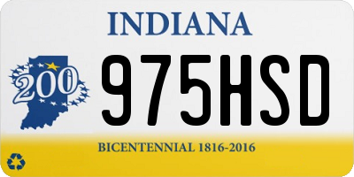 IN license plate 975HSD