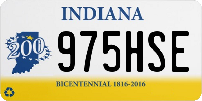 IN license plate 975HSE